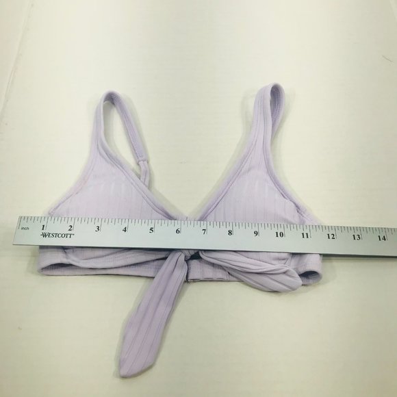 Xhilaration Womens Size XS Removable Pads Knot Front Bikini Swim Top Purple NWOT - Picture 8 of 11